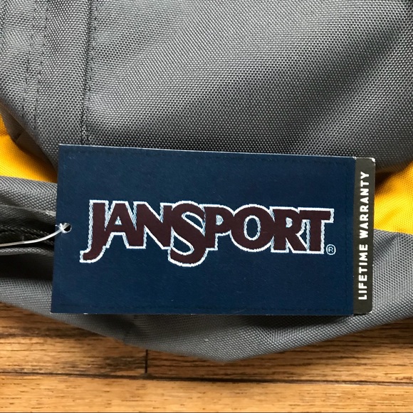 NWOT Jansport Yellow & Gray Superbreak Backpack - Picture 2 of 8